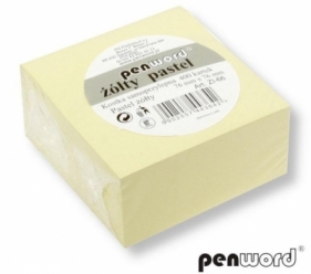 Kostka samoprzylepna pastel żółty 76x76mm 400K