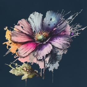 Kołozeszyt Strigo Pads Project Book A4 atka Kwiaty - Granatowy