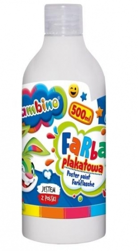 Farba plakatowa biała 500ml BAMBINO