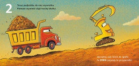 Na placu budowy Koparka i cyfry. Snów kolorowych. placu budowy