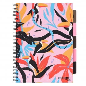Kołozeszyt Strigo Pads Project Book A4 atka Jungla - różowy