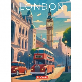 Brulion miękki Retro City A5/96k atka z marginesem