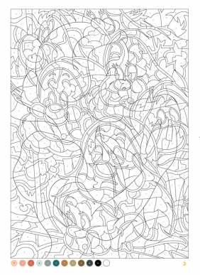 Disney Portrety. Zagadkowe rysunki. Art therapy. Kolorowanka antystresowa