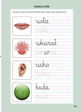 Elementarz Nauka pisania. Ćwiczenia grafomotoryczne.