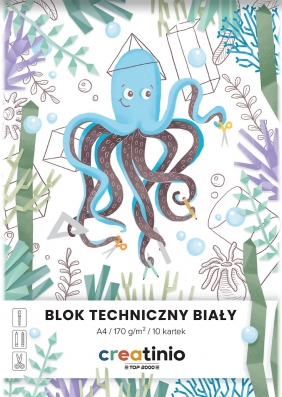 Blok techniczny Top 2000: A4 biały. 10k. 170g - creatinio. 1 szt