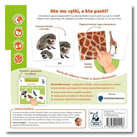 Montessori Zwierzęta tu i tam. Karty sensoryczne z książeczką. Kapitan Nauka
