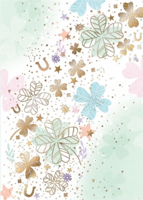 Karnet B8 mini Koniczynki