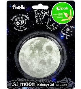 Naklejka fluorescencyjna 3D Księżyc 8.5cm