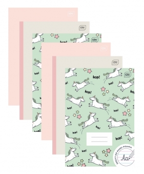 6x Zeszyt A4. 32k trzylinia UV Girls