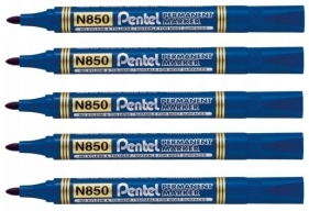5x Marker permanentny Pentel N850 - niebieski