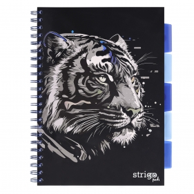 Kołozeszyt Strigo Pads Project Book A4 linia - Tygrys
