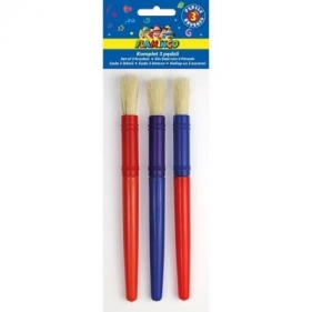 Zestaw pędzli oągłych grubych 3szt