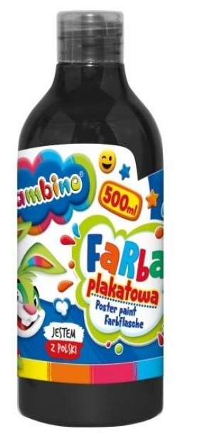 Farba plakatowa czarna 500ml BAMBINO