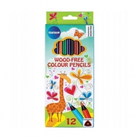 Kredki ołówkowe bezdrzewne trójkątne 12 kolorów giraffe