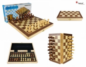 Szachy drewniane magnetyczne premium 295*29.5cm