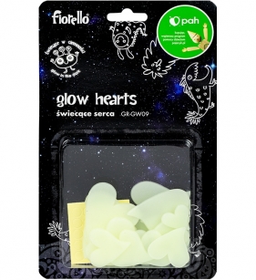 Ozdoby fluorescencyjne Serca 24szt.