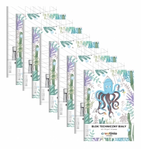 10x Blok Techniczny Creatinio A3/10k. 170g - biały