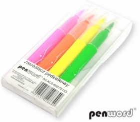 Zaeślacz pędzelkowy fluo 4 kolory