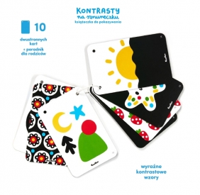 Kontrasty na sznureczku Książeczka do pokazywania (0 mies.+. 3 mies.+)