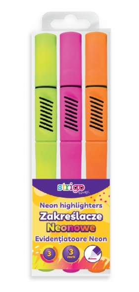 Zaeślacze trójkątne - neonowe. 3 szt