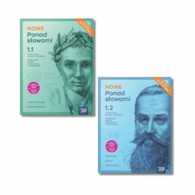 Pakiet podręczników: Nowe Ponad słowami Część 1 i 2. Zaes podstawowy i rozszerzony. Liceum i technikum. Klasa 1. Język polski. Edycja 2024