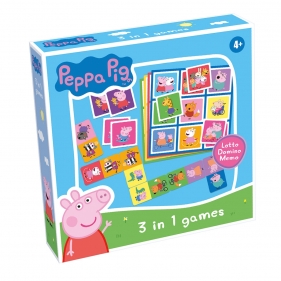 Gra 3w1 - Świnka Peppa : Lotto Domino. Memo