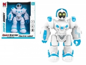 Robot na baterie chodzi. światło i dźwięk
