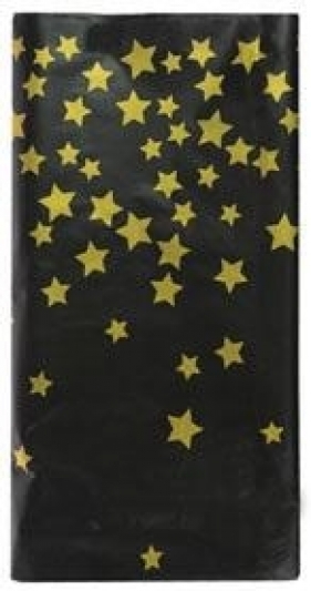 Obrus ote gwiazdki czarny