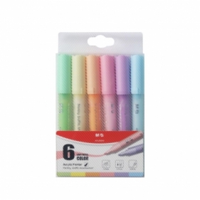 Markery aylowe pastel 6 kolorów M&G