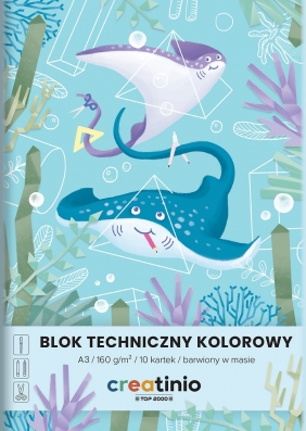 Blok techniczny Top 2000: A3 kolor. 10k. 160g - creatinio
