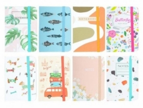 Brulion z gumką A7/80K linia mix