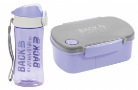 Zestaw: Bidon + śniadaniówka Backup. fioletowe