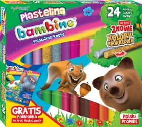 Bambino Plastelina. 24 kolory - podkładka GRATIS (252503)