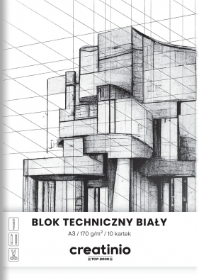 Blok Techniczny Creatinio A3/10k. 170g - biały