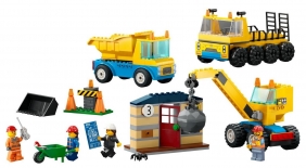 Lego CITY 60391. Ciężarówki i dźwig z kulą