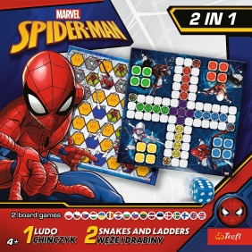 Trefl 2w1. Chińczyk / Węże i drabiny Spider-Man (02419)