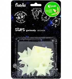 Ozdoby fluorescencyjne Gwiazdki 24 szt.