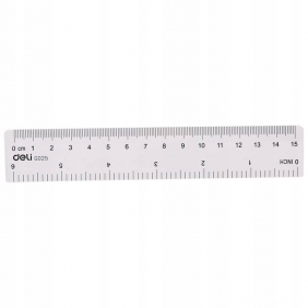 Linijka 15 cm przeźroczysta