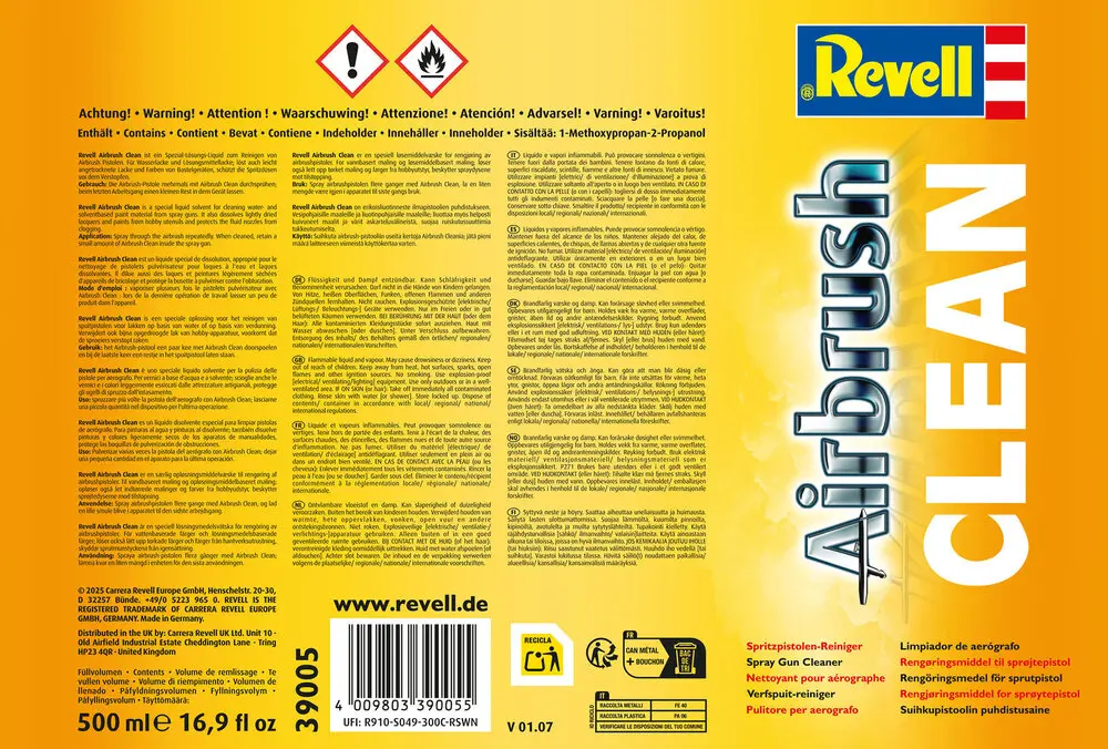 Airbrush Email Clean. 500ml