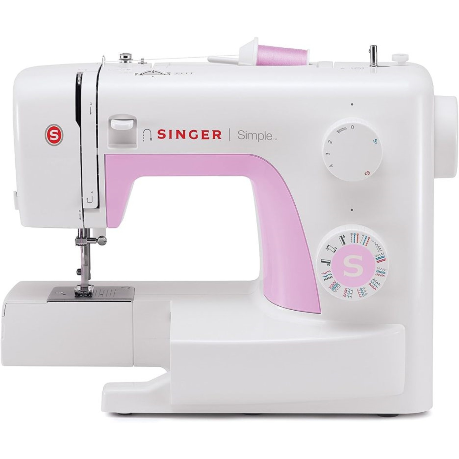 SINGER Simple 3223 sewing machine. pink/white
