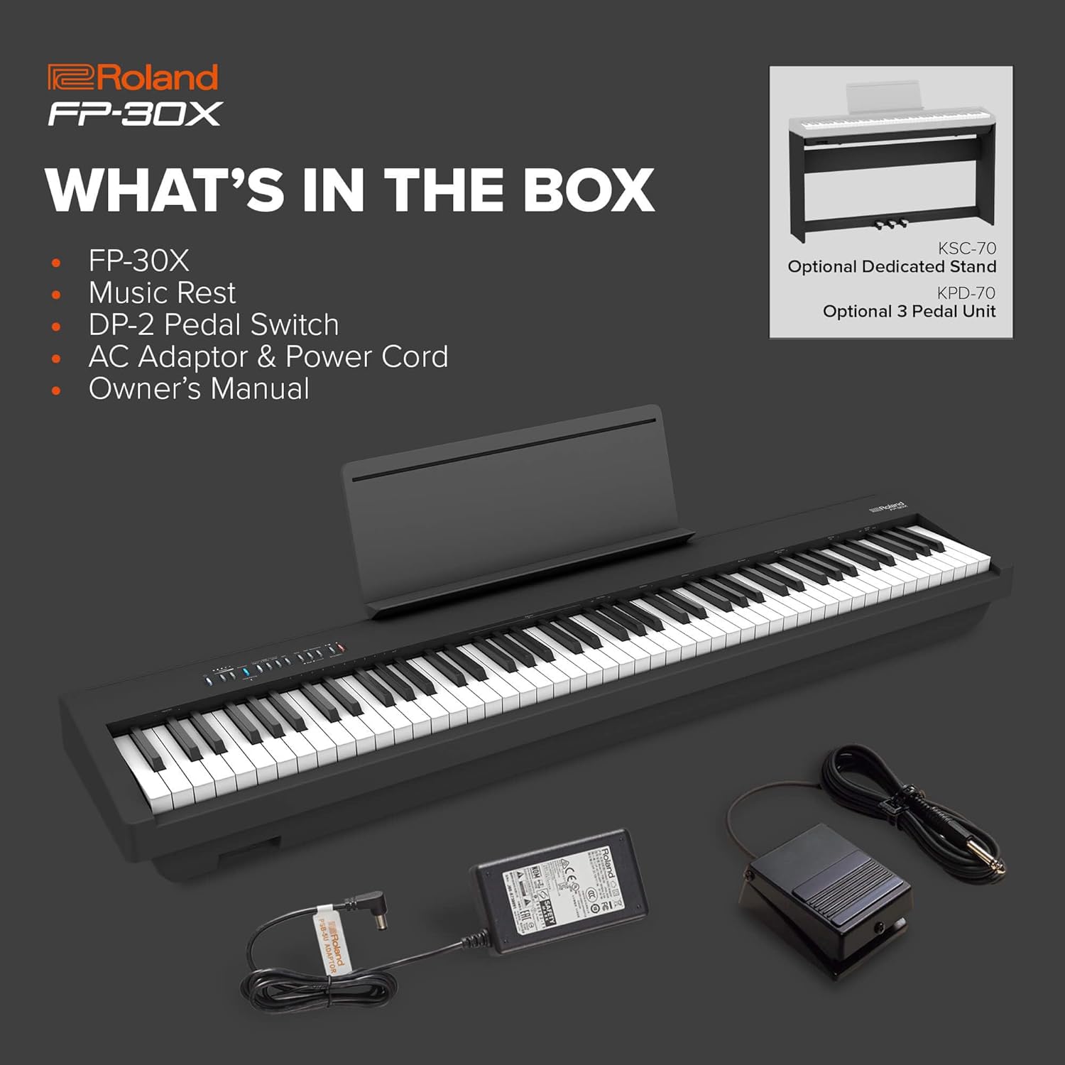 Roland Fp-30X Digital Piano. The Super-Popular Portable Piano—Upgraded (Black)