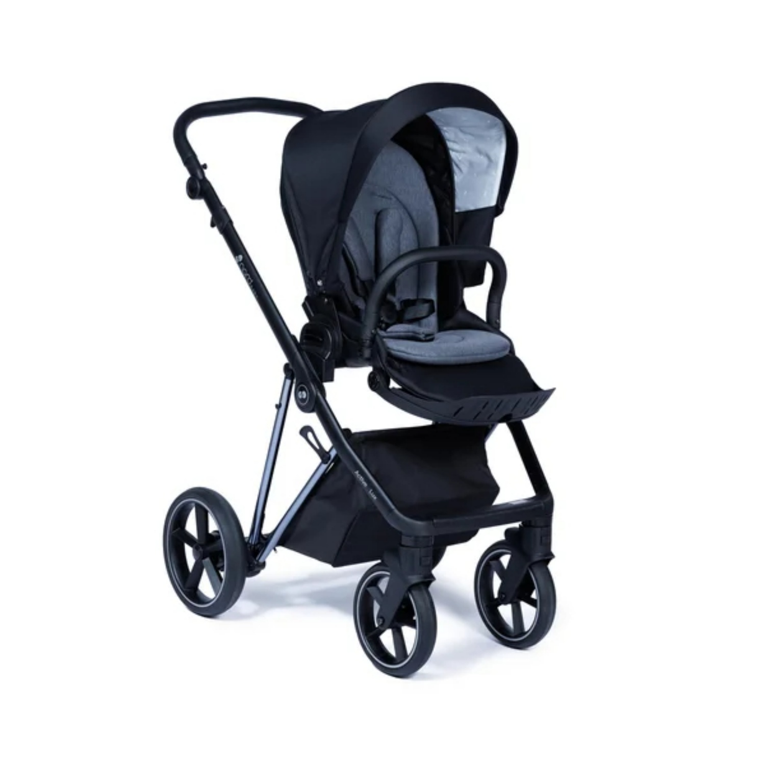 Nordbaby Active Lux Stroller Set Black Ink. Chrome Frame