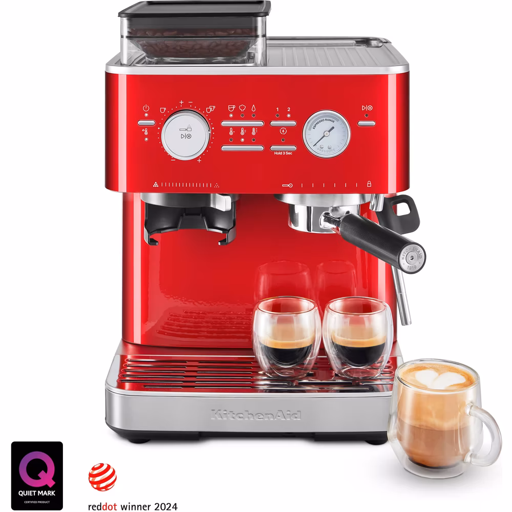 KitchenAid Halbautomatische Espressomaschine mit Kaffeemühle - Gusseisen schwarz