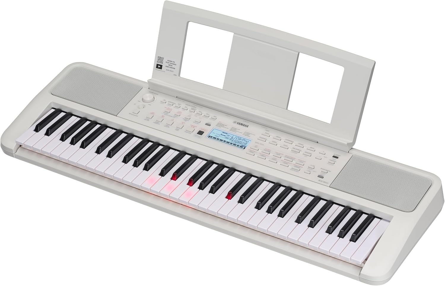 Yamaha EZ-310 61 Key Portable Keyboard with Lighted Keys with Music Rest. Power Adapter