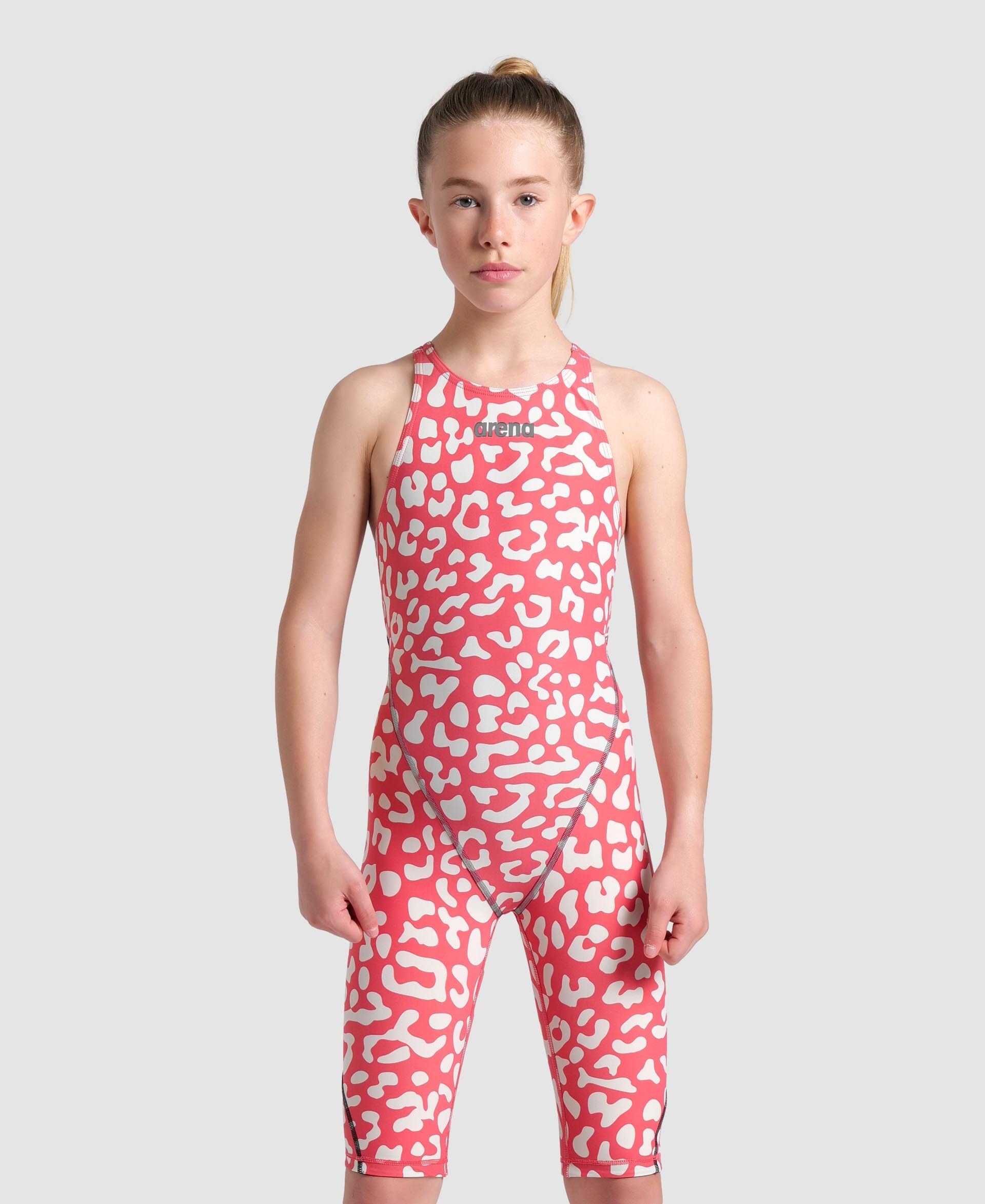 Girls' Powerskin ST Next Leopard Skin Open Back LE