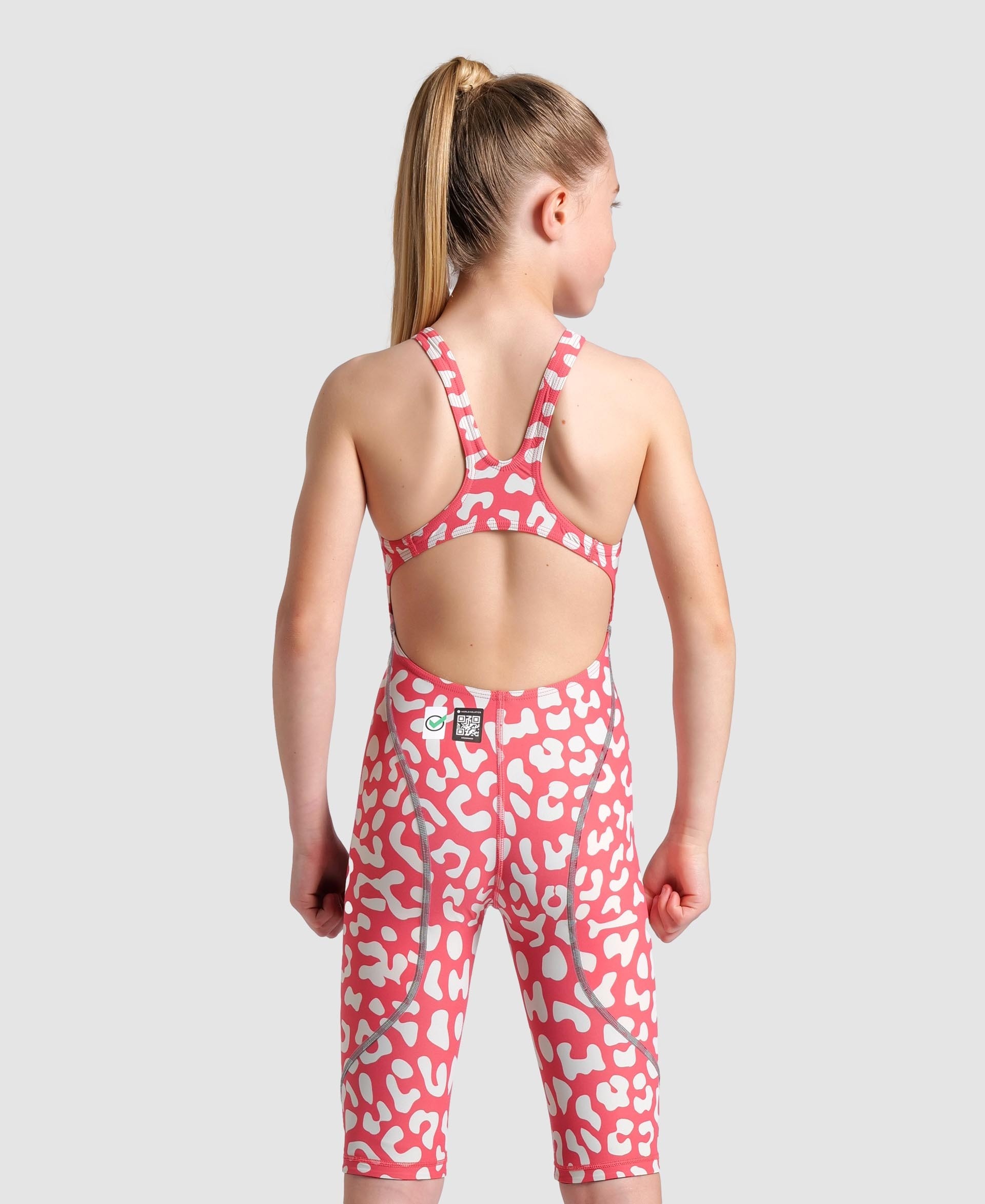 Girls' Powerskin ST Next Leopard Skin Open Back LE