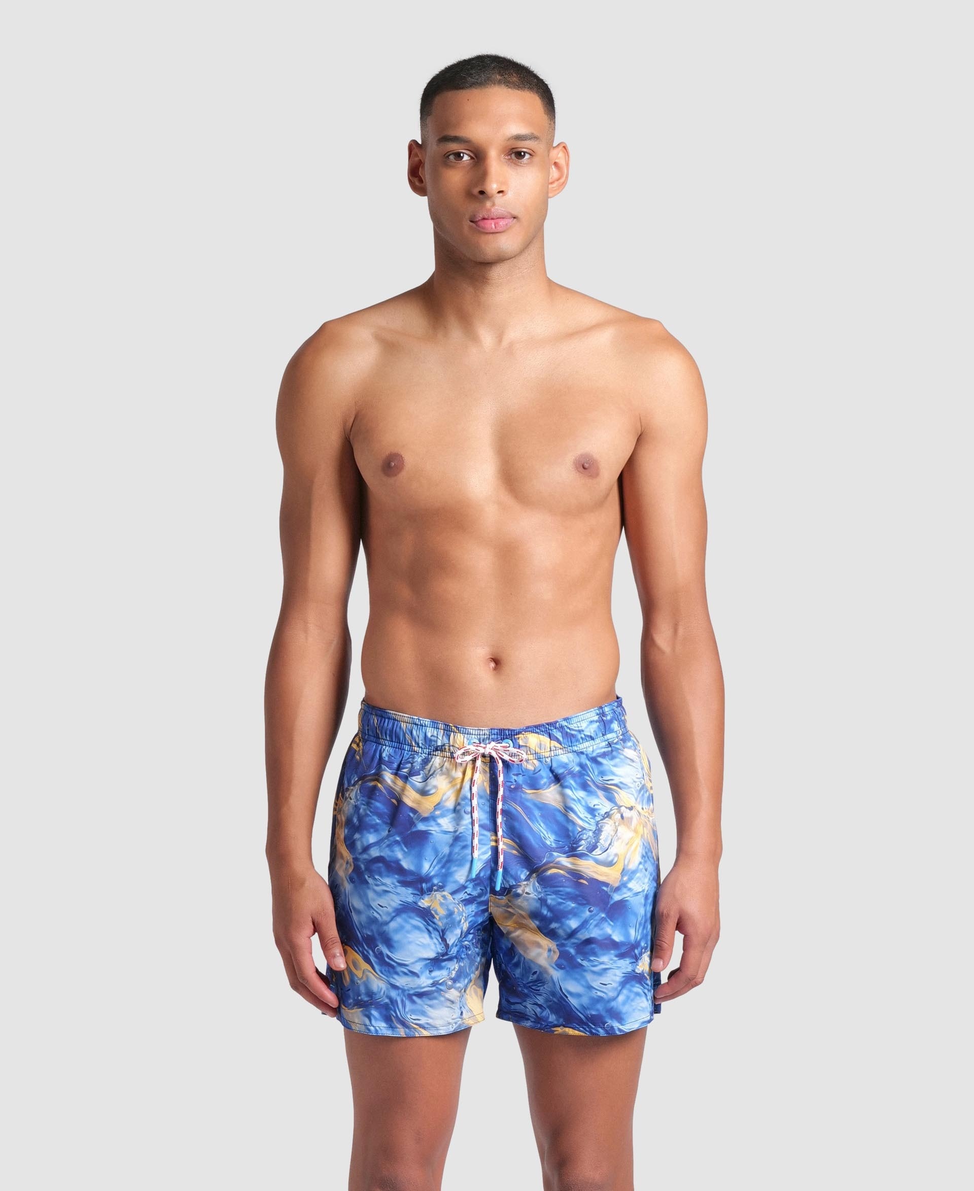Men's Beach Short 36.5 cm arena Allover Water Print Multiprints