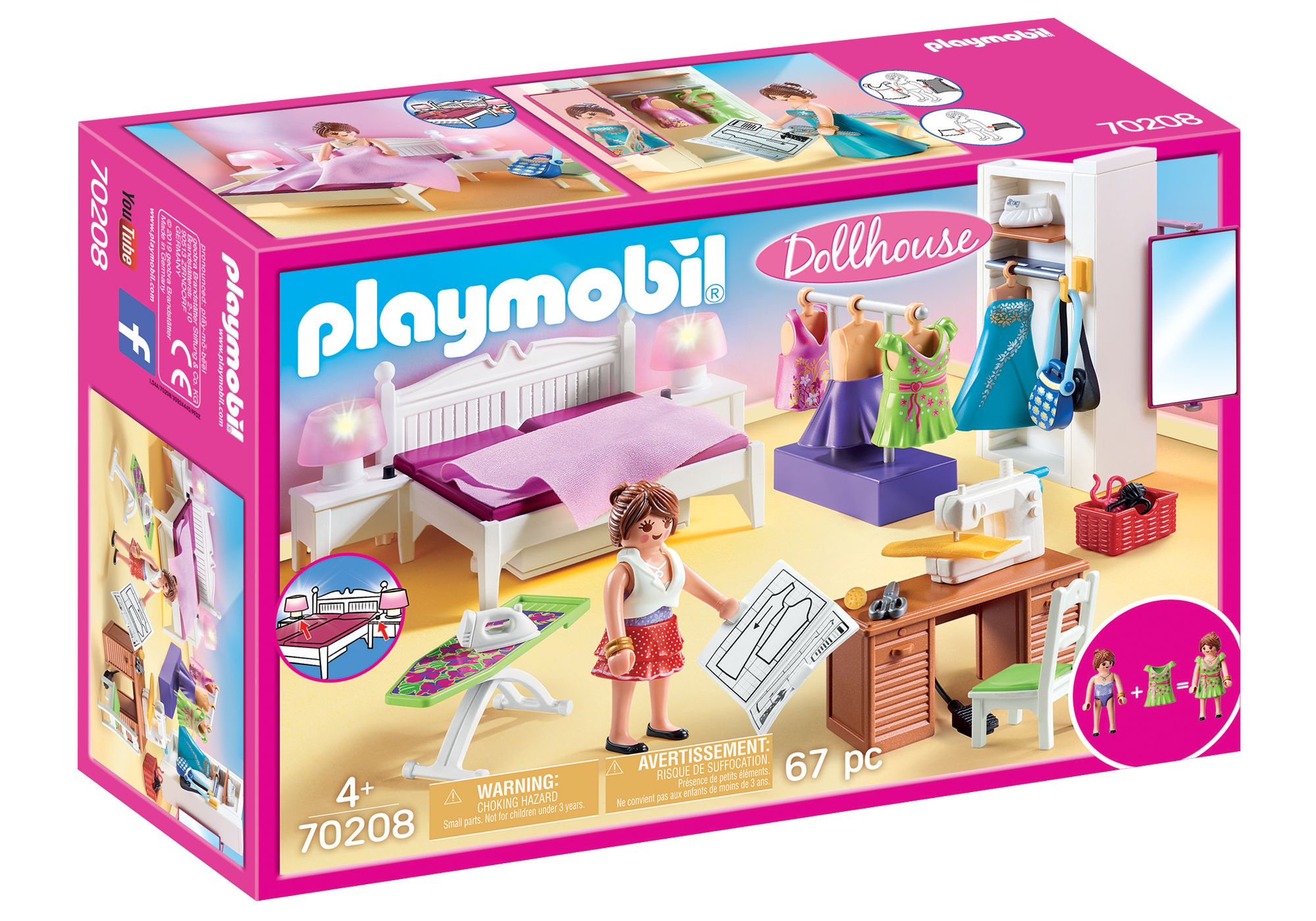 Schlafzimmer mit Nähecke