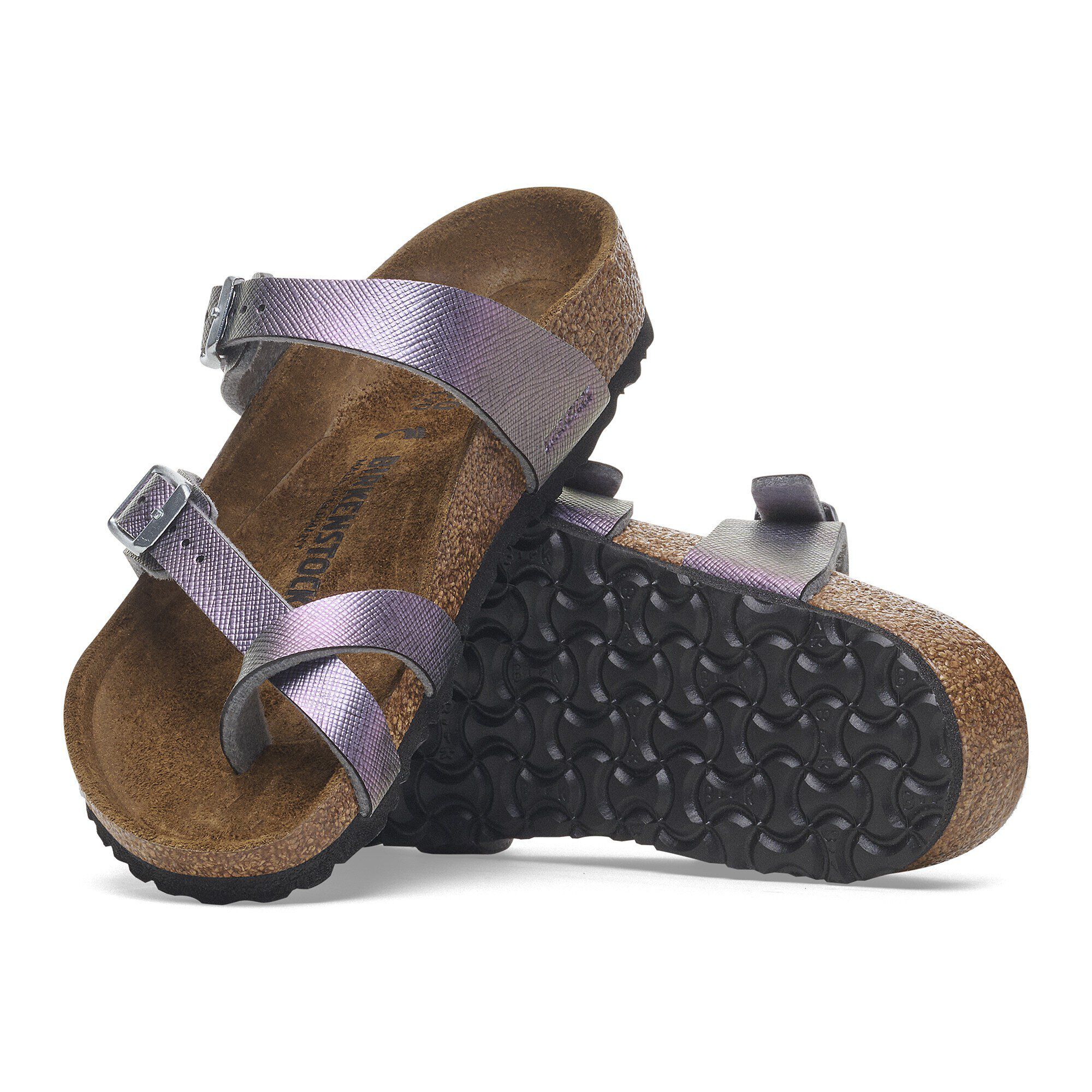 Mayari Kids Birko-Flor Geprägt - Saffiano Iridescent Viola