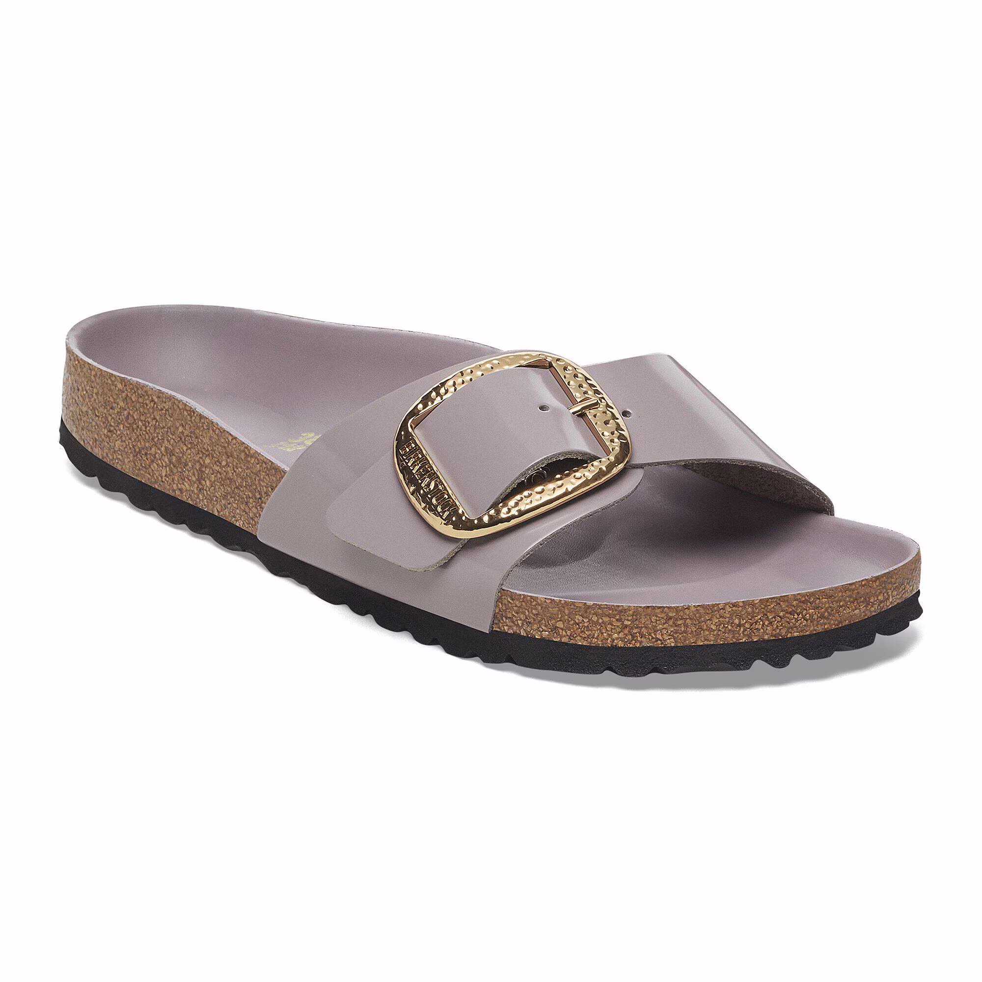 Madrid Big Buckle Naturleder Lack - High-Shine Faded Purple